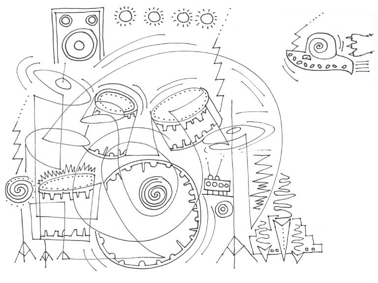 Hedin Backstage Cozmic ct Drawing By Artist Rick Clement